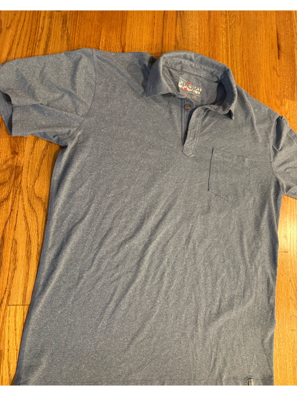 Marine Layer sport Men's Heather Grey Short-Sleeve Polo Shirt
